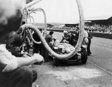 Delahaye 175S in the pits, Le Mans, France, 1951. Artist: Unknown