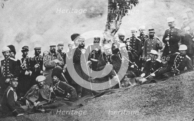 Grand Duke Michael Nikolaevich of Russia on an expedition, c1880. Artist: Unknown