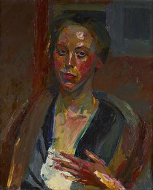 The Swedish painter Ella Wanner, 1912. Creator: Franz Wiegele.