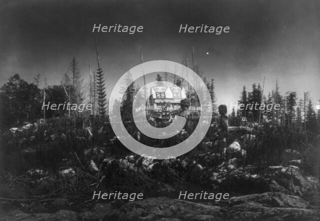 Mamalelekala chief's mortuary house, c1914. Creator: Edward Sheriff Curtis.