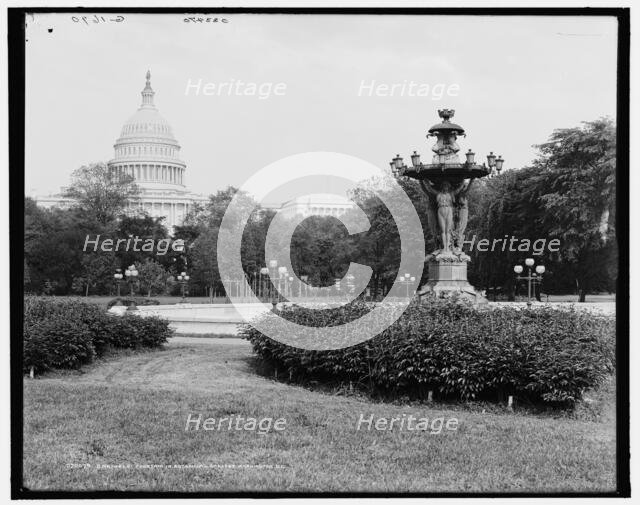 Bartholdi Fountain in botanical gardens, Washington, D.C., c1907. Creator: Unknown.