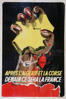 'After Algeria and Corsica, Tomorrow it Will Be France', 1943-1944. Artist: Unknown