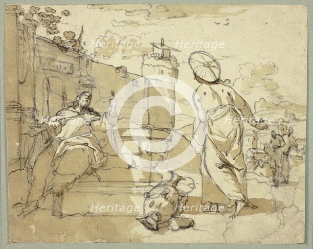 Christ and the Woman of Samaria, n.d. Creator: Jacob de Wit.