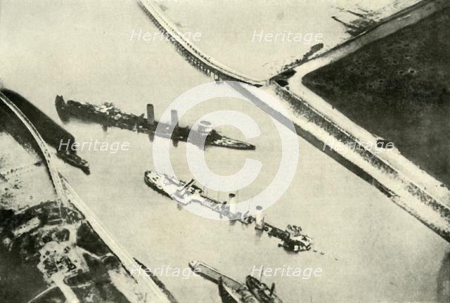 'The Blocking of Zeebrugge Harbour', (1919). Creator: Unknown.