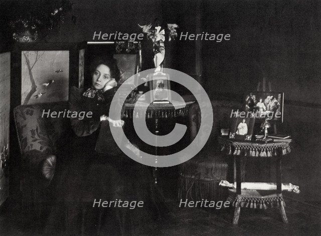 Vera Fyodorovna Komissarzhevskaya, Russian actress, c1900. Artist: Karl Karlovich Bulla