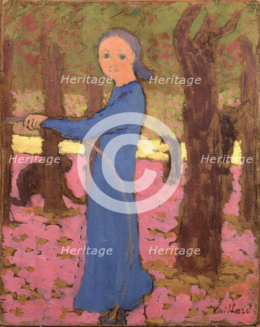 La fillette au cerceau (Young Girl With a Hoop), c1891. Creator: Vuillard, Édouard (1868-1940).