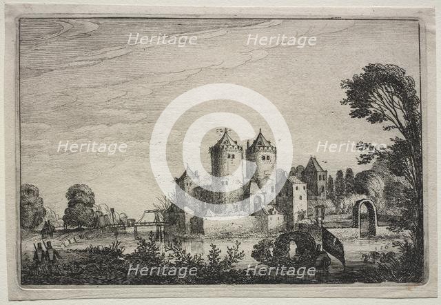 The Castle with Two Towers, 1616. Creator: Jan van de Velde (Dutch, 1620-1662).