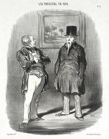 Tiens...Je ne te reconnaissais pas..., 1848. Creator: Honore Daumier.