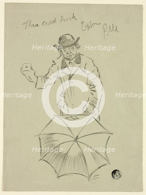 Three Card Trick, Epsom, n.d. Creator: Philip William May.