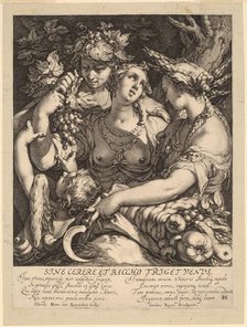Sine Cerere et Baccho Friget Venus, c. 1600. Creator: Jan Saenredam.