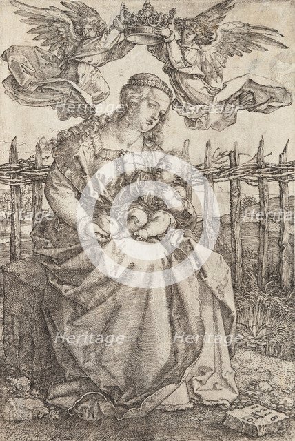 Virgin Mary Crowned By Two Angels, 1518. Artist: Dürer, Albrecht (1471-1528)