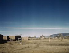Plaza of Costilla, near the Colorado line, New Mexico, 1943. Creator: John Collier.