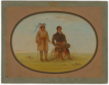 Mohigan Chief and a Missionary, 1861/1869. Creator: George Catlin.