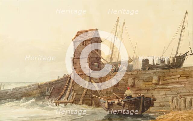 The Pump House, Brighton, 1800-1824. Creator: Samuel Prout.