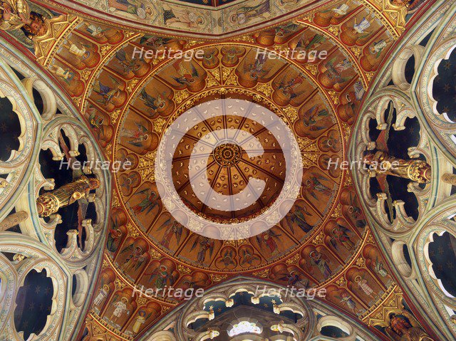 Ceiling above the altar, St Mary's Church, Studley Royal, North Yorkshire, 2010.  Artist: Mike Kipling.