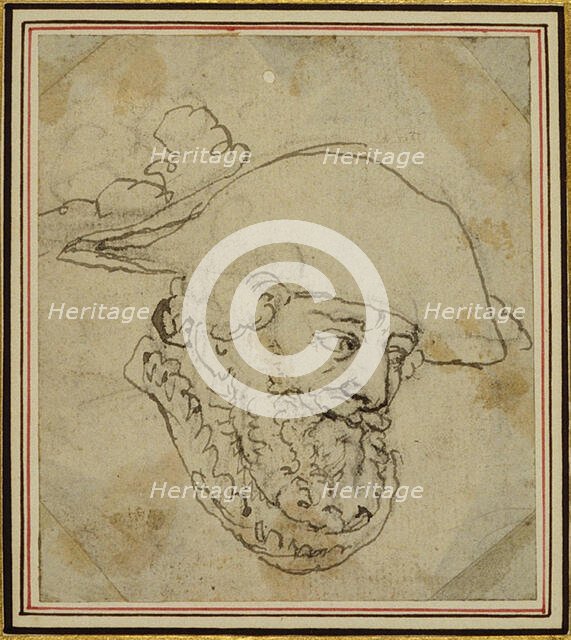 Head of a Man, c. 1766. Creator: Hubert Francois Gravelot.
