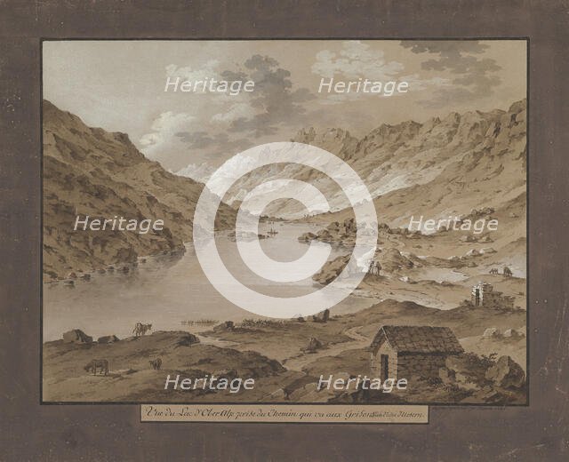 View of Oberalp Lake, late 18th-19th century. Creator: Xaver Triner.