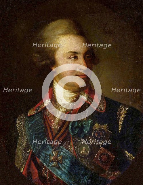 Portrait of Prince Grigory Alexandrovich Potyomkin (1739-1791), before 1792.