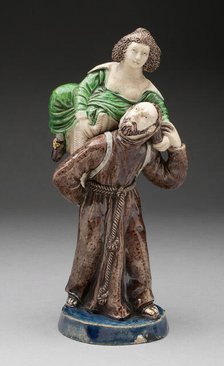 Monk Carrying Woman, Avon, Early 17th century. Creator: Unknown.