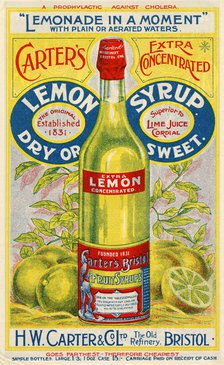 Carter’s Lemon Syrup, 1900. Artist: Unknown