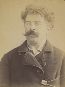 Soulas. Honoré, Jules. 33 ans, né à Chatillon le 10/12/55. Peintre en bâtiment. Anarchiste..., 1889. Creator: Alphonse Bertillon.