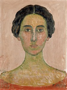 Portrait of Valentine Godé-Darel (Head of French woman). Artist: Hodler, Ferdinand (1853-1918)