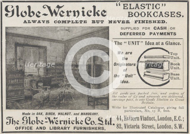 Globe-Wernicke  Elastic bookcase, 1906. Artist: Unknown