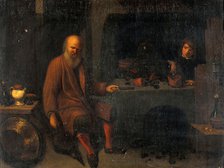 An alchemist in his laboratory, c1640s. Creator: David Ryckaert III.