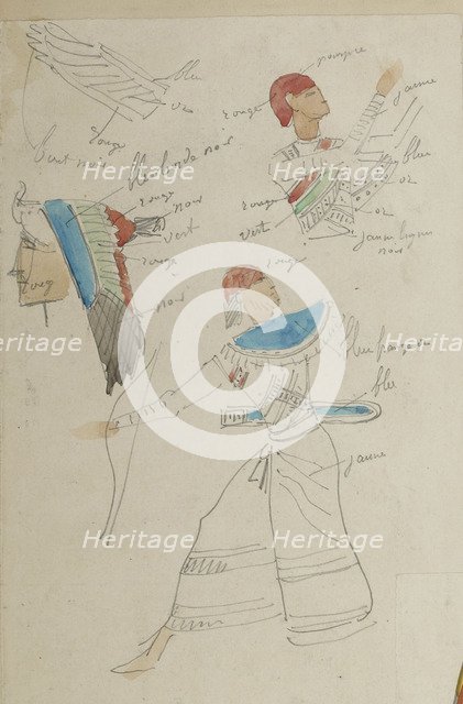 Costume design for the opera Aida by Giuseppe Verdi, Paris, Théâtre national de l'Opéra, 22.03.1880,