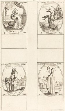 St. Thomas Aquin; St. Adrian and Companions; St. Frances; St. Macari. Creator: Jacques Callot.