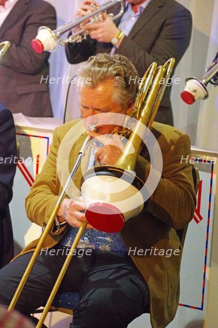 John Higginbotham, Watermill Jazz Club, Dorking, Surrey, 12 March 2019. Creator: Brian O'Connor.