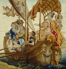 Cleopatra Enjoys Herself at Sea from The Story of Cleopatra, Flanders, c. 1680. Creator: Willem van Leefdael.
