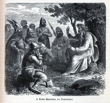 A Bard Reciting to Northmen, 1882. Artist: Anonymous  