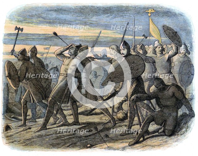 Death of King Harold, Battle of Hastings, 1066 (1864). Artist: James William Edmund Doyle