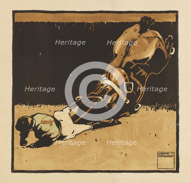 From the Portfolio "Turf. Twelve horse racing images", 1909. Creator: Hohlwein, Ludwig (1874-1949).