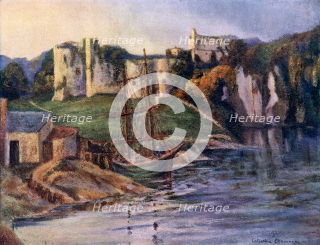 Chepstow Castle, Monmouthshire, Wales, 1924-1926.Artist: Catharine Chamney