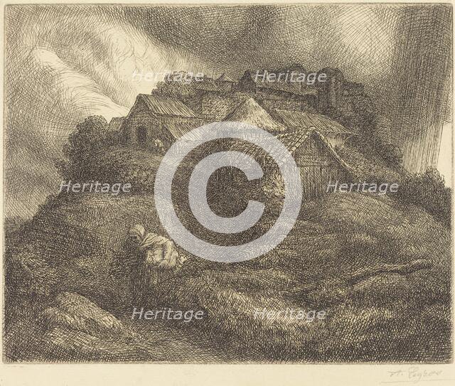 Village of Saint-Pierre during a Storm (Village de Saint-Pierre; Effet d'orage). Creator: Alphonse Legros.