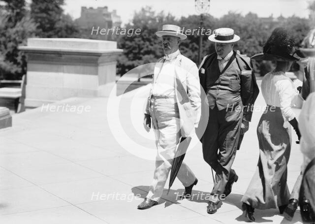 Frank Wheeler Mondell, Rep. from Wyoming, Right, with Senator Bacon, 1911. Creator: Harris & Ewing.