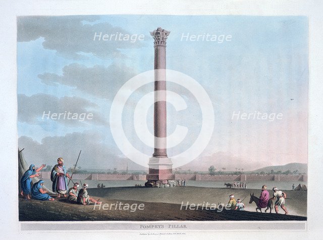 'Pompey's Pillar', 1801. Artist: Thomas Milton