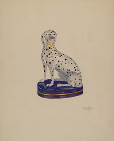 Dog (Mantel Ornament), c. 1938. Creator: Z.S. Lupus.