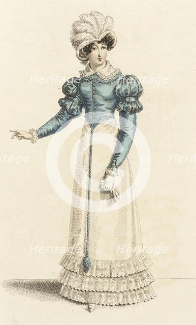 Fashion Plate (Parisian Carriage Dress), 1820. Creator: John Bell.