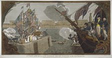 The opening of London Docks, Wapping, 1805. Artist: V Woodthorpe