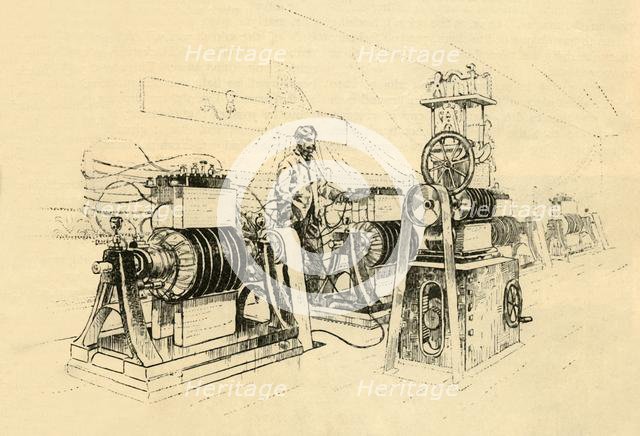 'Dynamo-Electric Machines, Worked by Steam, and Producing Magneto-Electricity', 1882. Creator: Unknown.