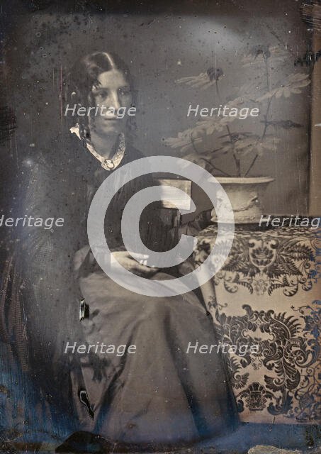 Harriet Beecher Stowe, 1850s. Creators: Josiah Johnson Hawes, Albert Sands Southworth.