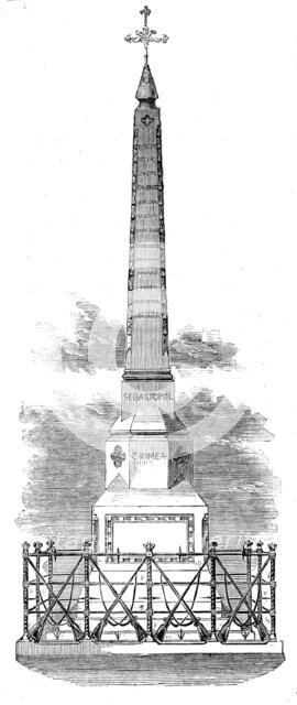 Monument at Carmarthen to the Officers and Soldiers of the Royal Welch Fusiliers who fell..., 1858. Creator: Unknown.