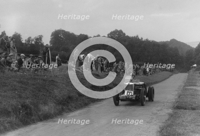 MG competing in the Shelsley Walsh Hillclimb, Worcestershire, 1935. Artist: Bill Brunell.