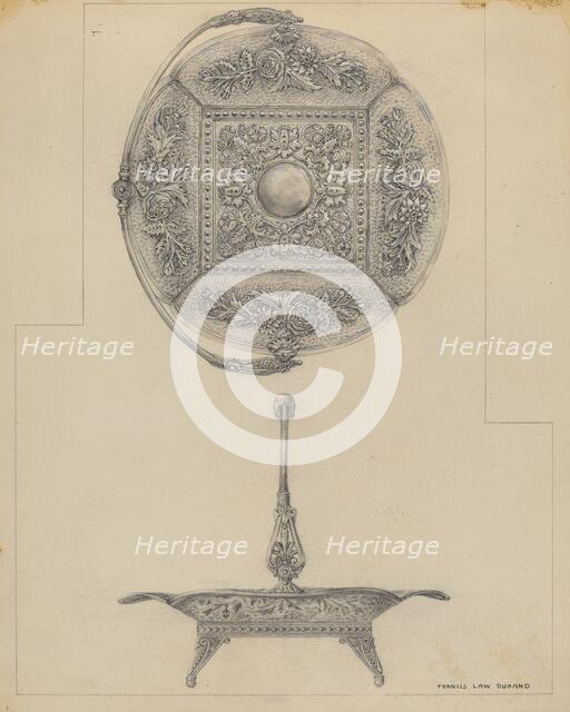 Silver Cake Dish, c. 1936. Creator: Francis Law Durand.