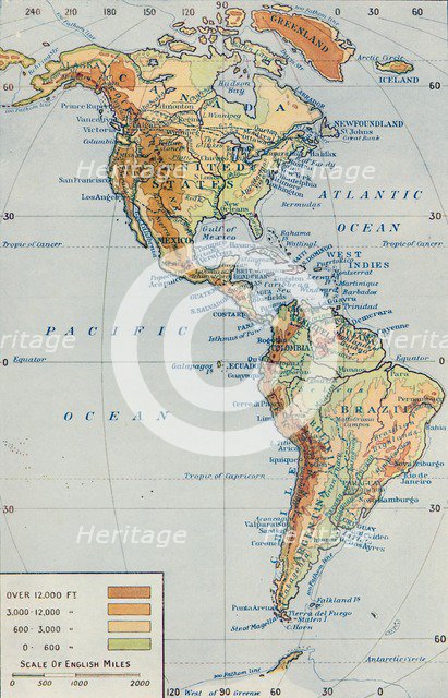 'Map - The Continent of America', 1916. Artist: Unknown.