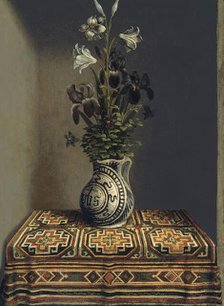 Flowers in an Jug (verso), 1485. Creator: Hans Memling.