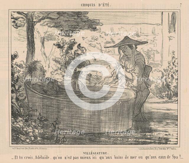 Villégiature, 19th century. Creator: Honore Daumier.